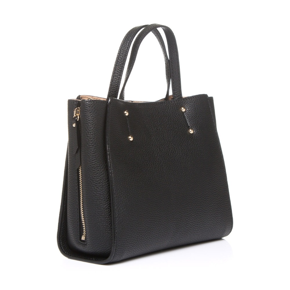 Ann Taylor laser cut tote with cross body strap